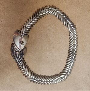 D'Molina Taxco Mexico Sterling Silver Fish Bone Necklace